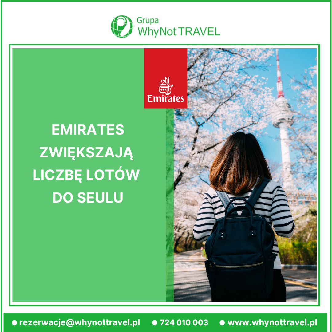Emirates zwiększają liczbę lotów do Seulu
