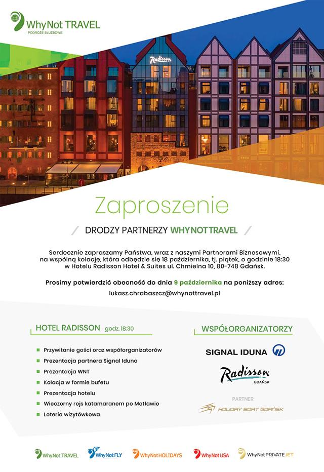 Biznesowa kolacja w Hotelu Radisson w Gdańsku (zdjęcie 1) Biznesowa kolacja w Hotelu Radisson w Gdańsku (zdjęcie 1)