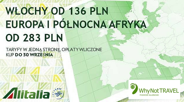 Loty do Włoch już od 136 PLN w jedną stronę