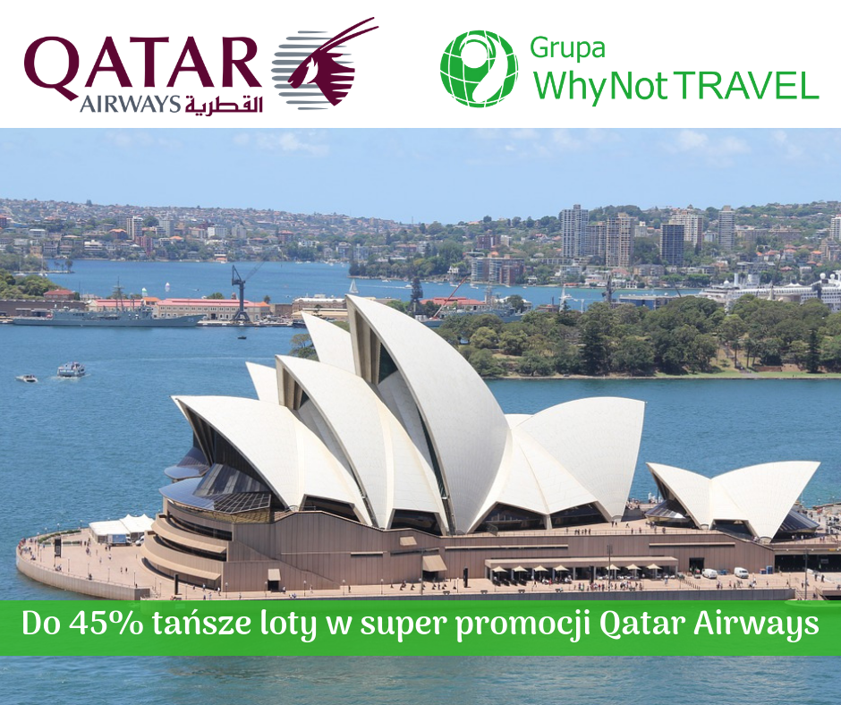 Do 45% tańsze loty w super promocji Qatar Airways