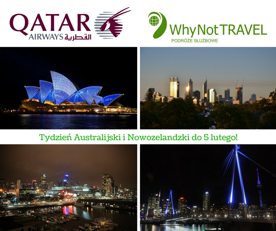 Tydzień Australijski i Nowozelandzki z Qatar Airways do 5 lutego!